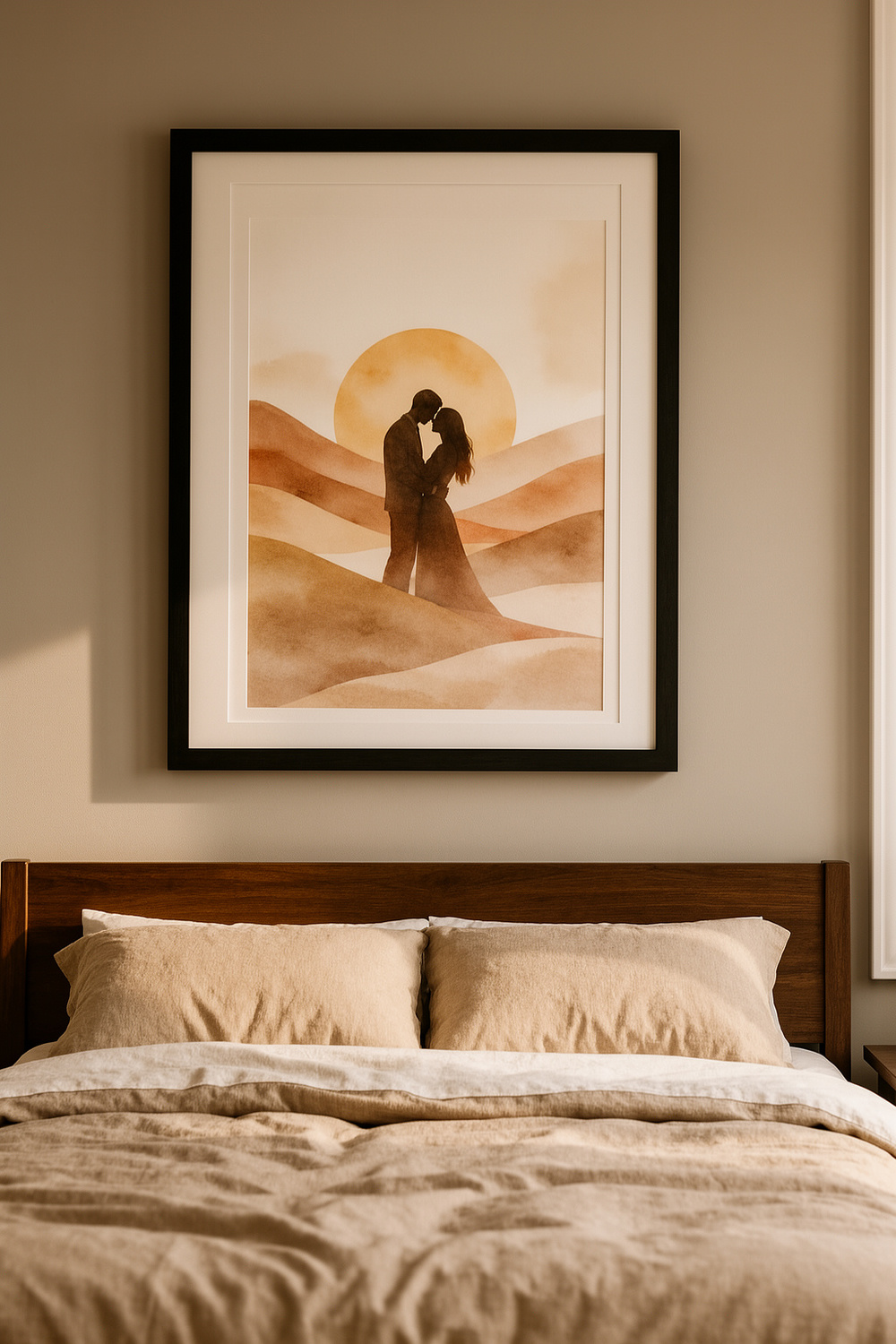 Desert Sunset Romance Wall Art - printable wall art