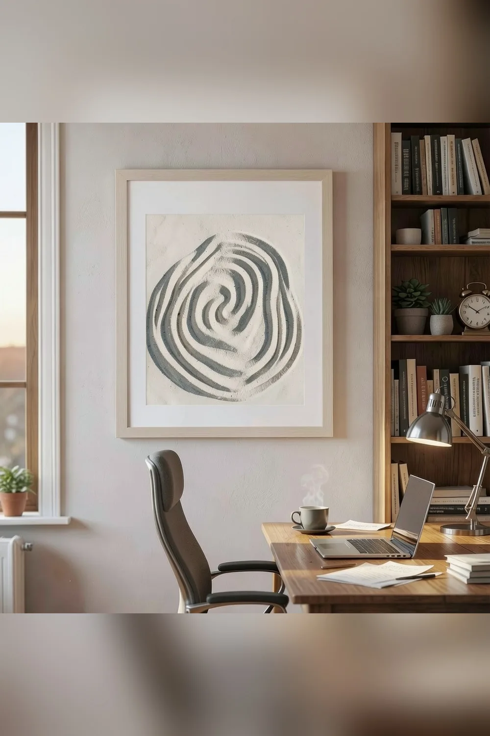 Printable Abstract Topography Spiral Sand Office Wall Art - thumbnail 2