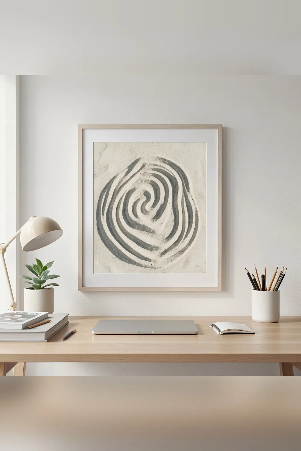 Printable Abstract Topography Spiral Sand Office Wall Art - thumbnail 3